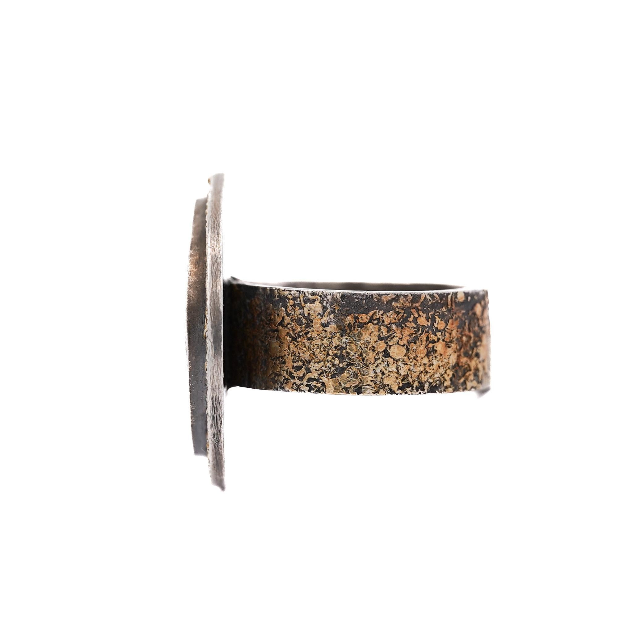 22K Gold and Sterling Silver Justinian Byzantine Empire 22k gold coin bezel set mens ring. The coin originates from the Byzantien Empire, while the ring was likely a late Victorian era make. The ring is rich with history, bearing its incredible age