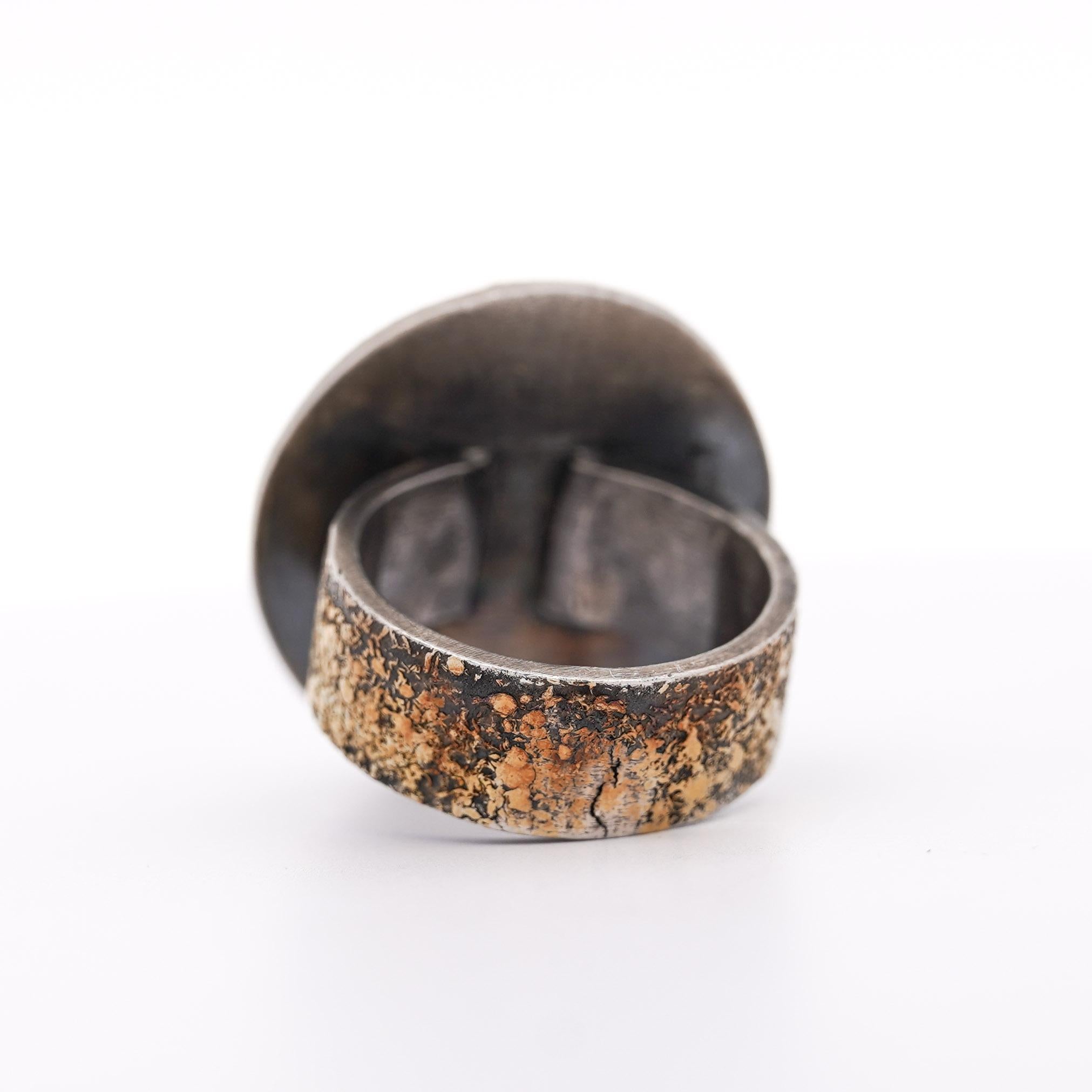 22K Gold Antique Byzantine Empire JUSTINIAN I Coin Bezel Ring For Sale 1