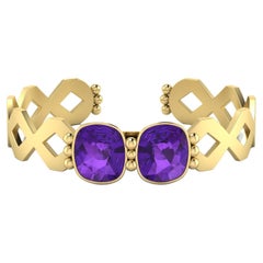 22K Gold Bejeweled Bracelet by Romae Jewelry Inspired by Ancient Designs