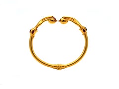 22k Gold Bracelet with Pomegranates Rubies and Sapphire