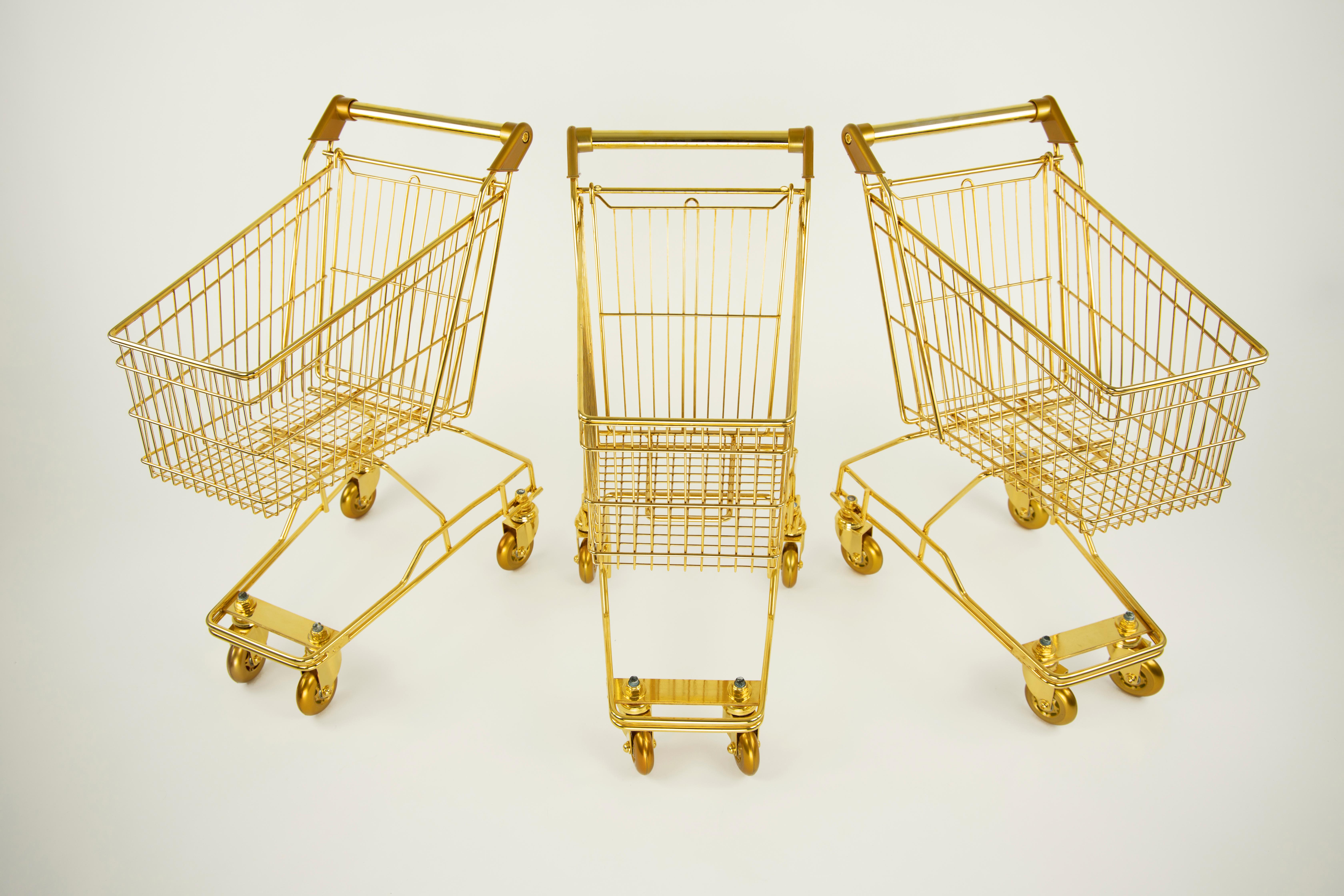 Americano Carrello per bambini in edizione limitata 22K in oro, acciaio e bronzo di Christopher Kreiling in vendita