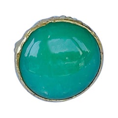 22k Gold Chrysoprase Cocktail Ring