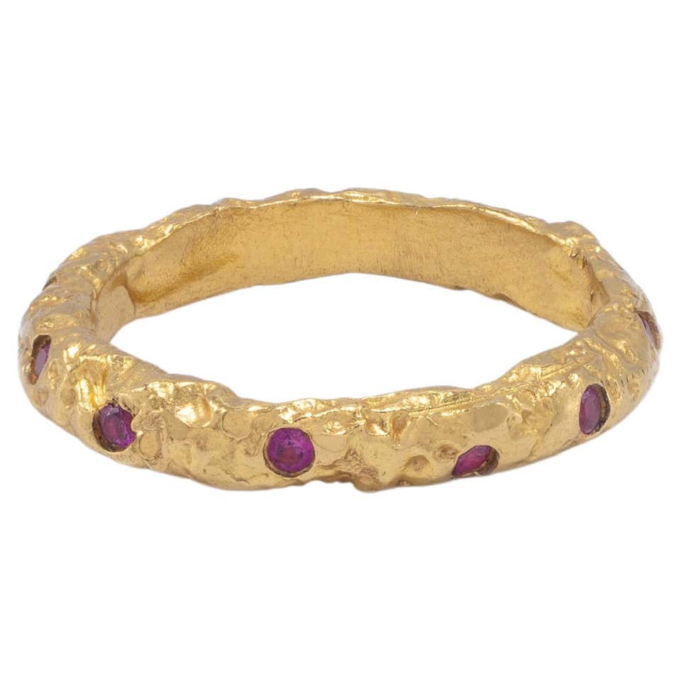 22k Gold Chunky Foil Stacking Rings by Tagili For Sale at 1stDibs | 22k ...