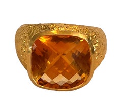 22k Gold Citrine Birthstone Cocktail Ring, by Tagili