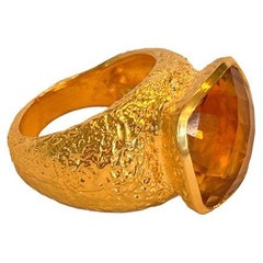 22k Gold Citrine Birthstone Cocktail Ring, by Tagili