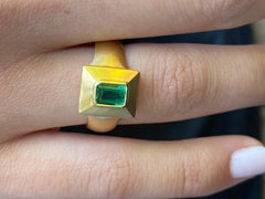 22k Gold Colombian Emerald Ring