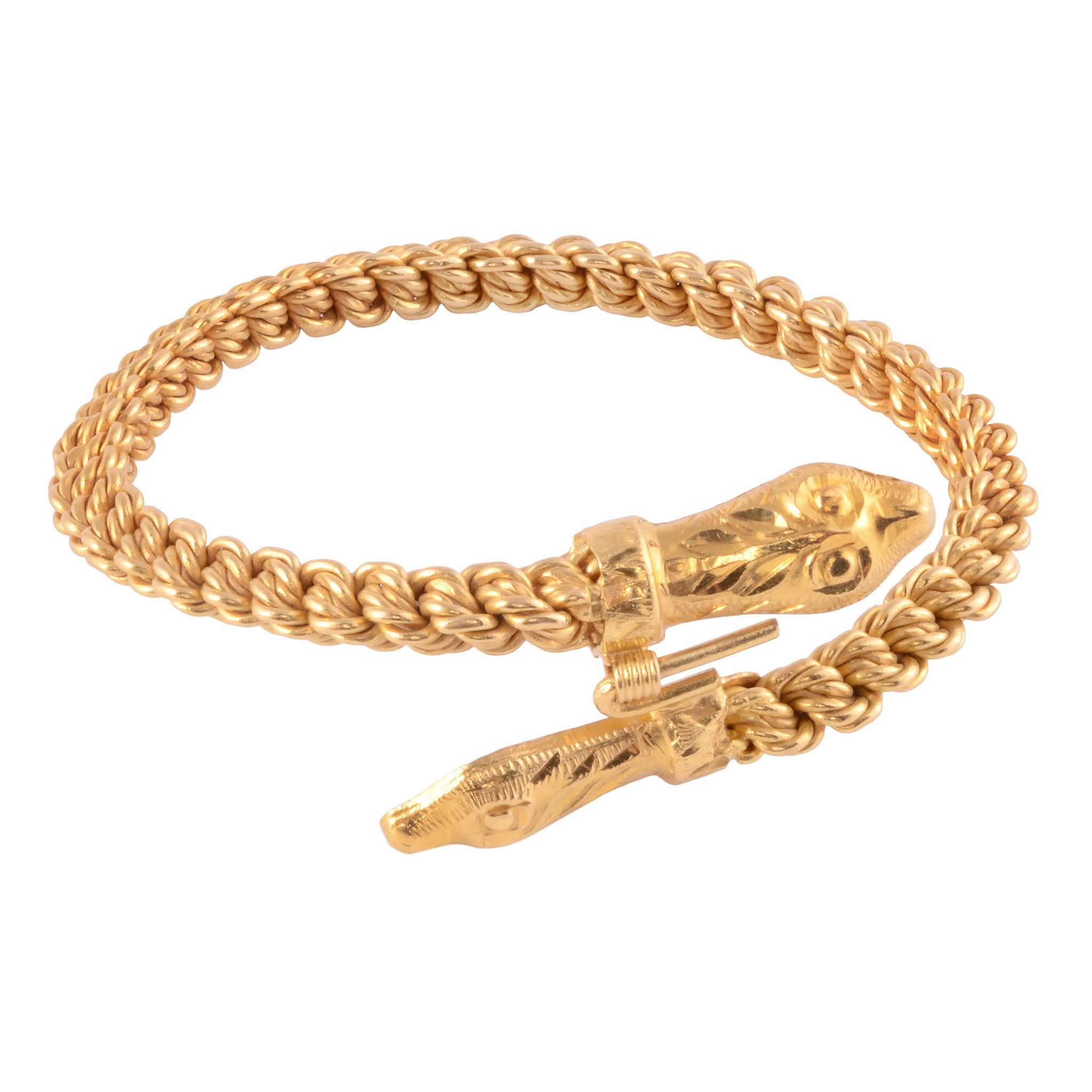 22k Pair of LALAOUNIS Snake Bracelets at 1stDibs