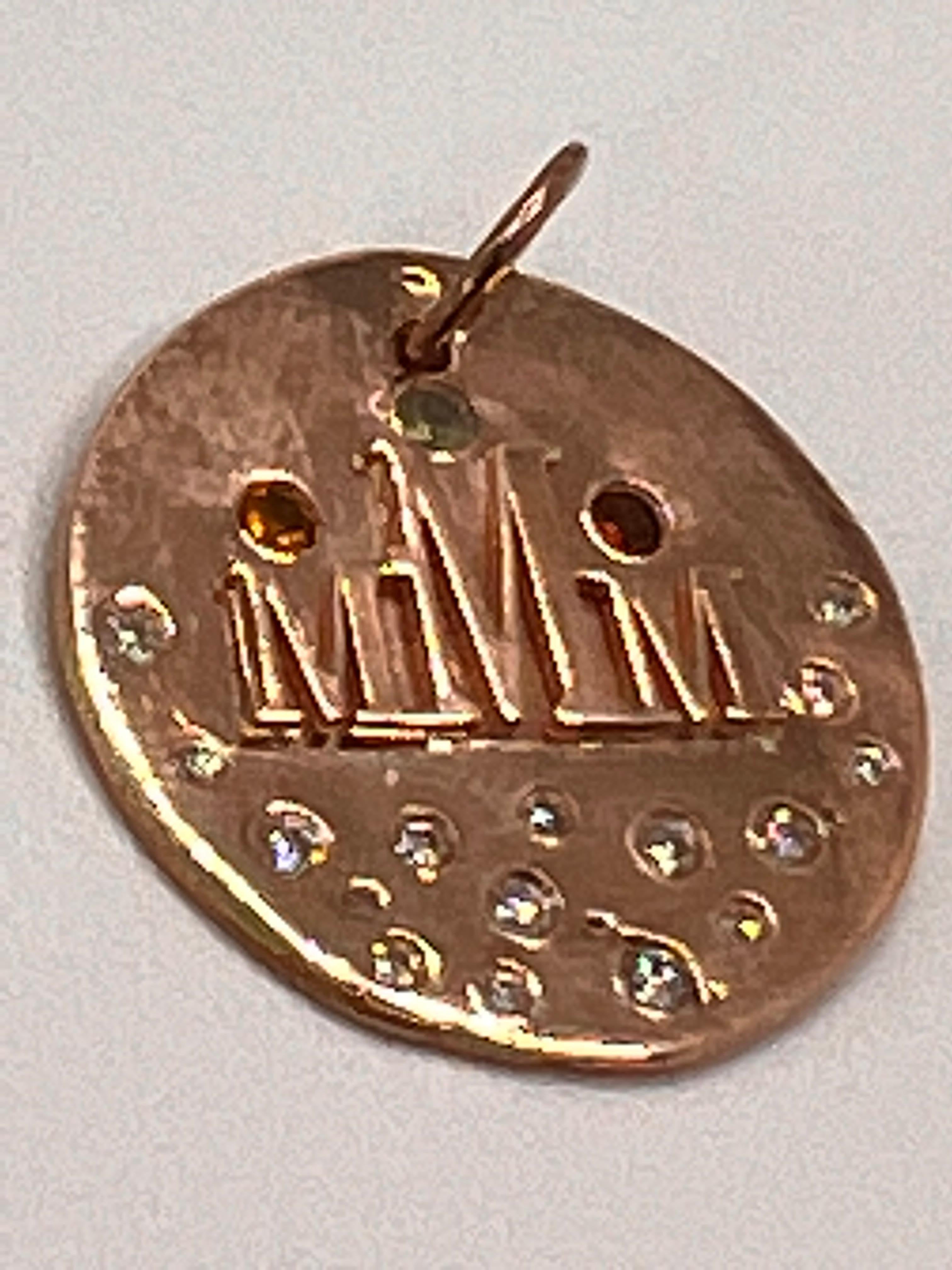 22k Gold Customized Initial Pendant, by Tagili 2