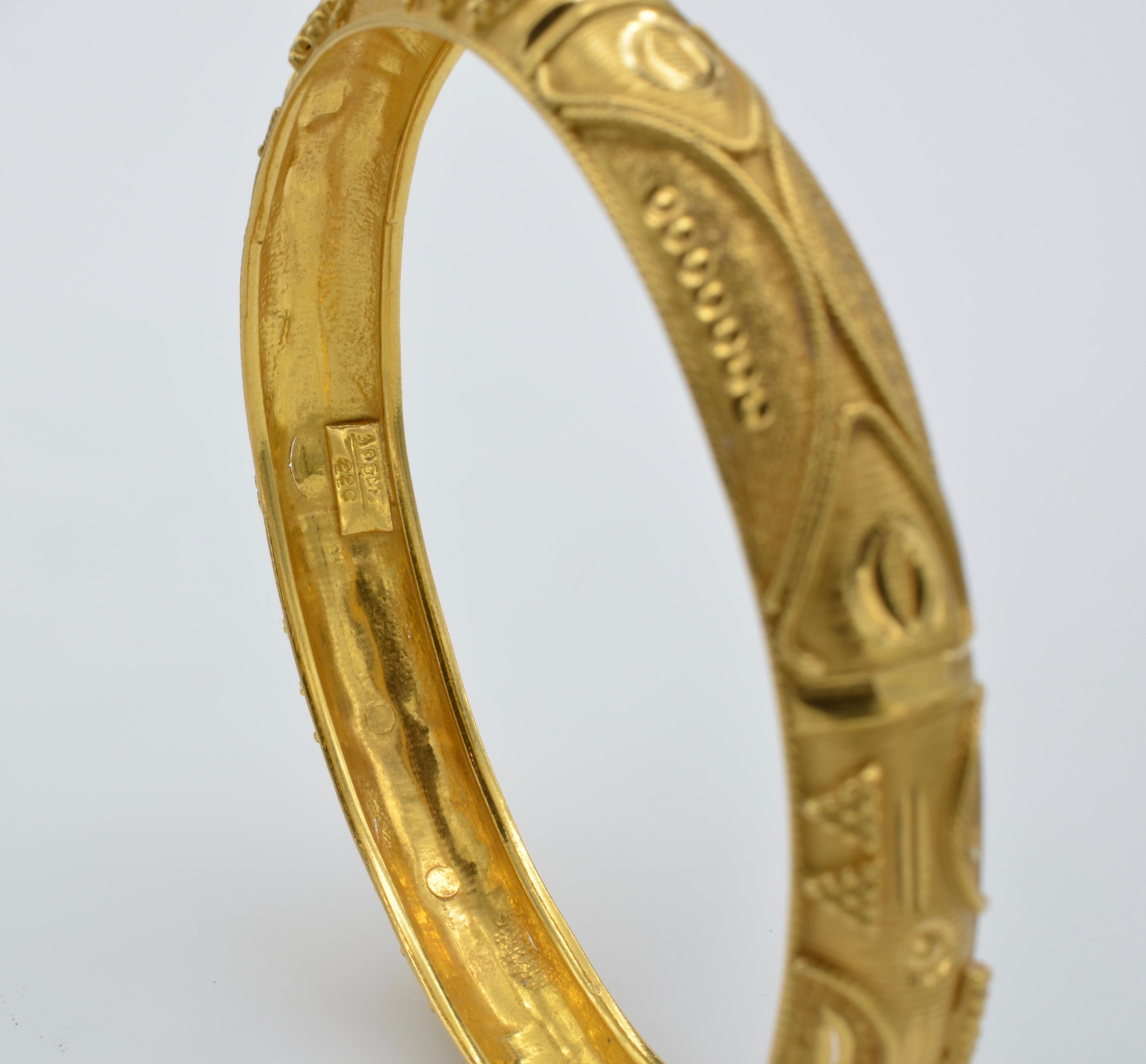 gold bangle bracelets 22k
