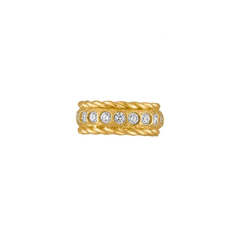 Women's or Men's 22k Gold Eternity Band, Large For Sale