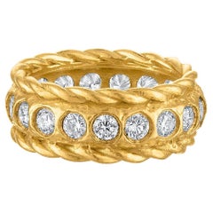 Eternity-Ring aus 22 Karat Gold, groß