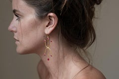 Margery Hirschey 22k Gold Gemfields Ethically Sourced Mozambique Ruby Earrings