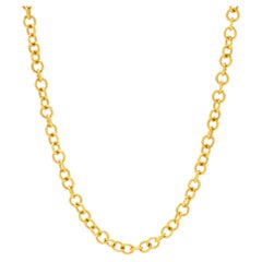 22k Gold Handmade Cable Chain 24" long, by Tagili Designs