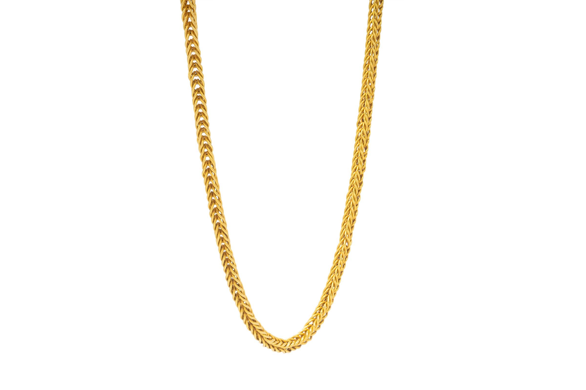 Catena intrecciata a mano in oro 22k di Tagili Designs In condizioni Nuovo in vendita a New York, NY