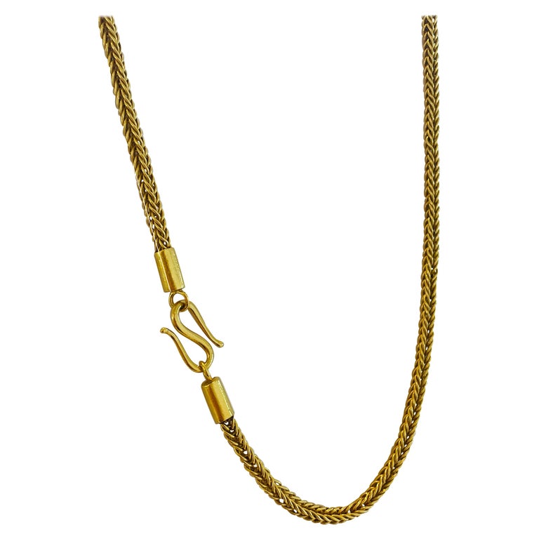 22k Gold Hand Woven Chain By Tagili Designs For Sale At 1stdibs
