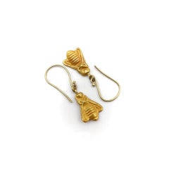 22K Gold Handmade Bee Earrings