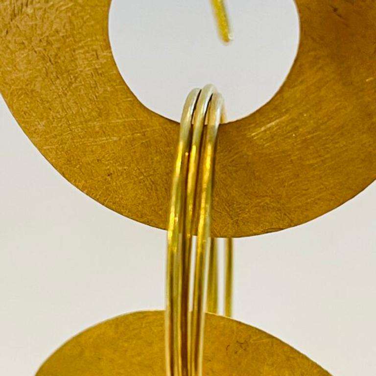 22k Gold Handmade Circle Earrings by Tagili 1
