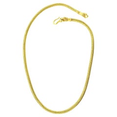 22K Gold Heavy and Substantial 21 inch long  Braided Link Contemporary Chain