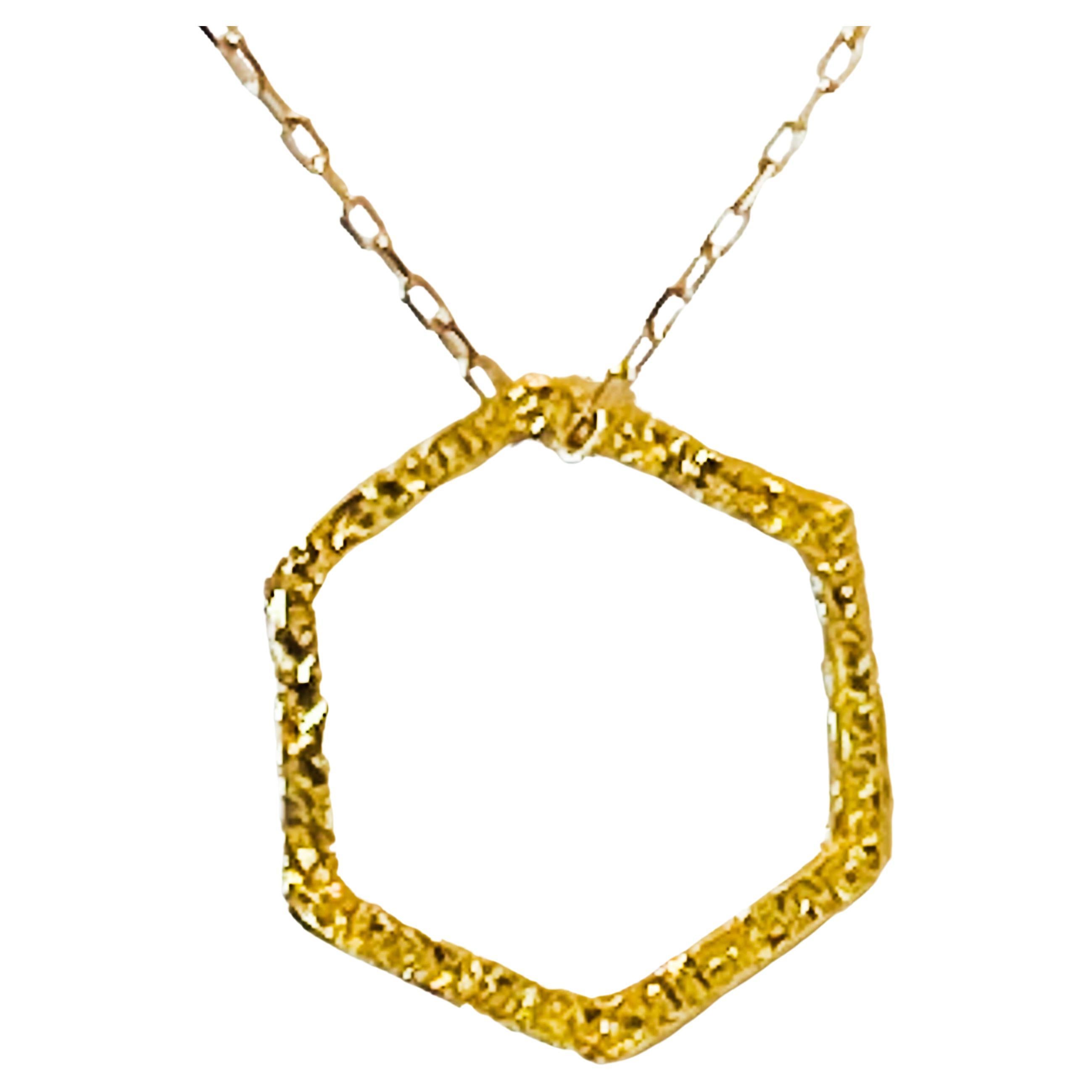 22k Gold Hexagon Necklace, by Tagili