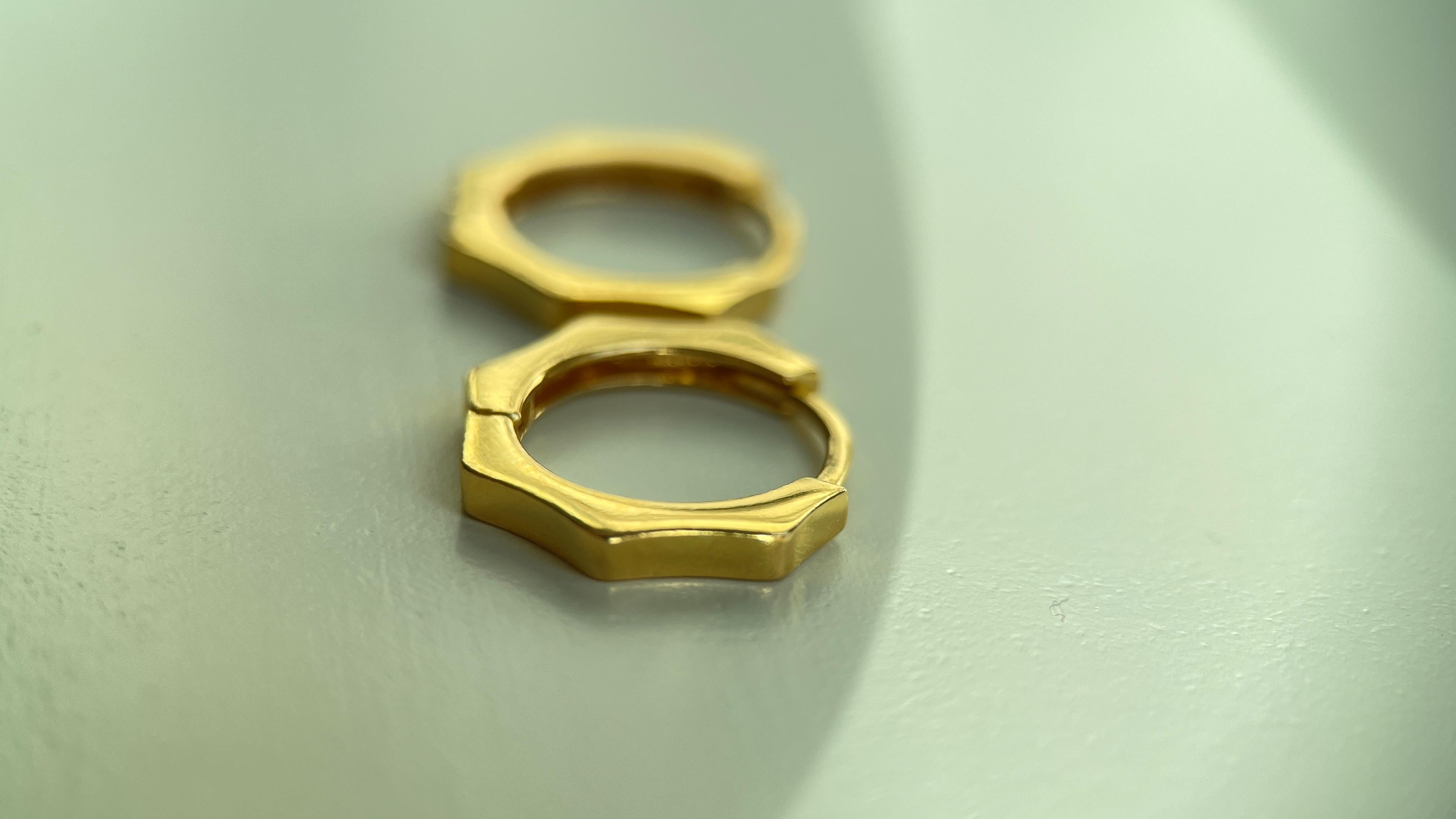 Créoles en or 22k - Or pur 916 (Taille 10mm) -2.24g Neuf - En vente à Singapore, SG