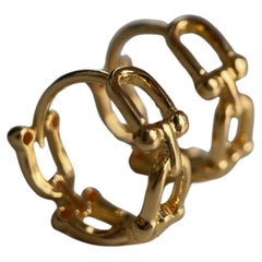 Orecchini a cerchio in oro 22k - Oro puro 916 (misura 11mm) Cerchio in oro 916/oro puro-3,15g