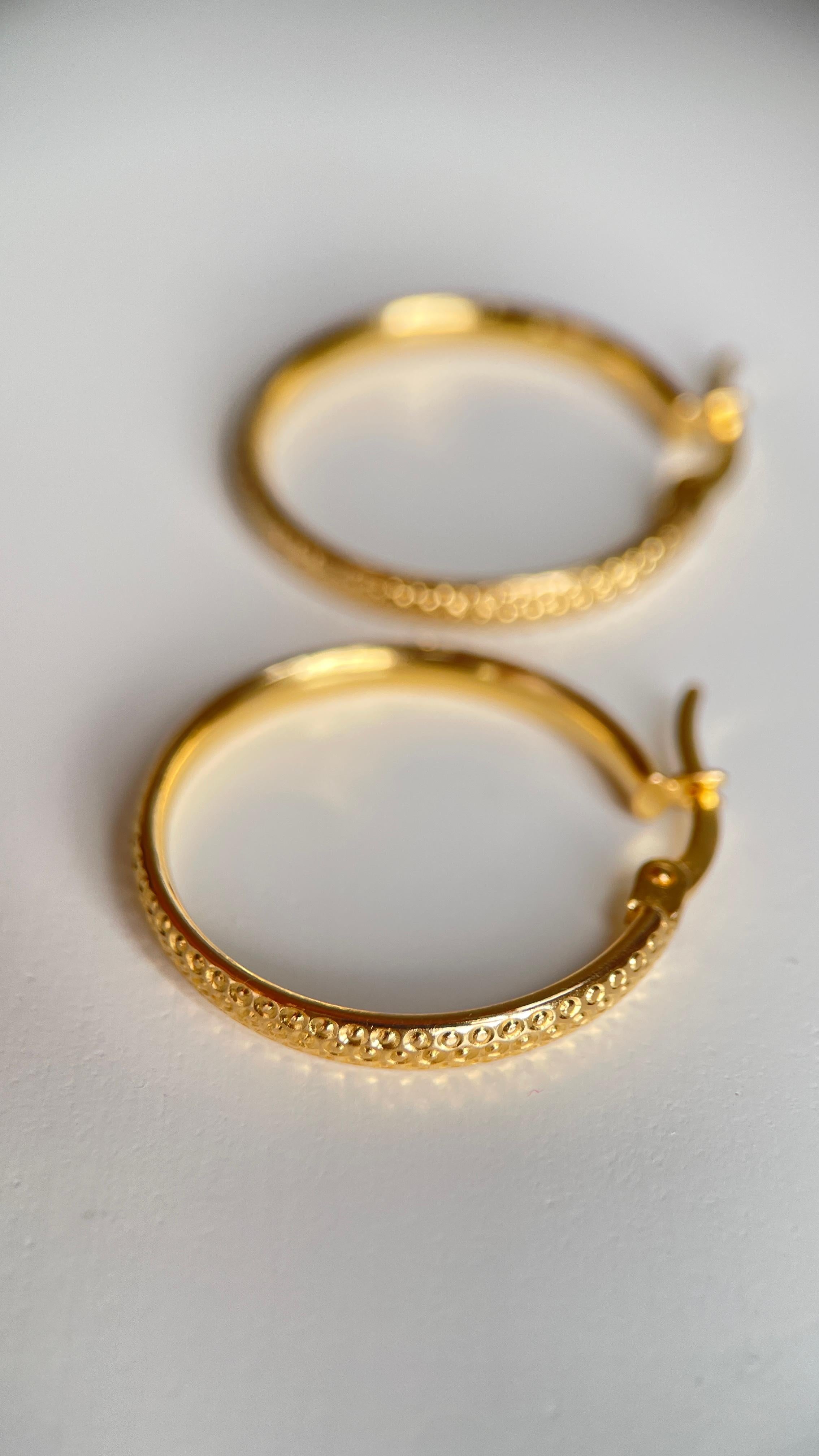 Créoles en or 22k - Or pur 916 (taille 20mm), 4.02g Neuf - En vente à Singapore, SG