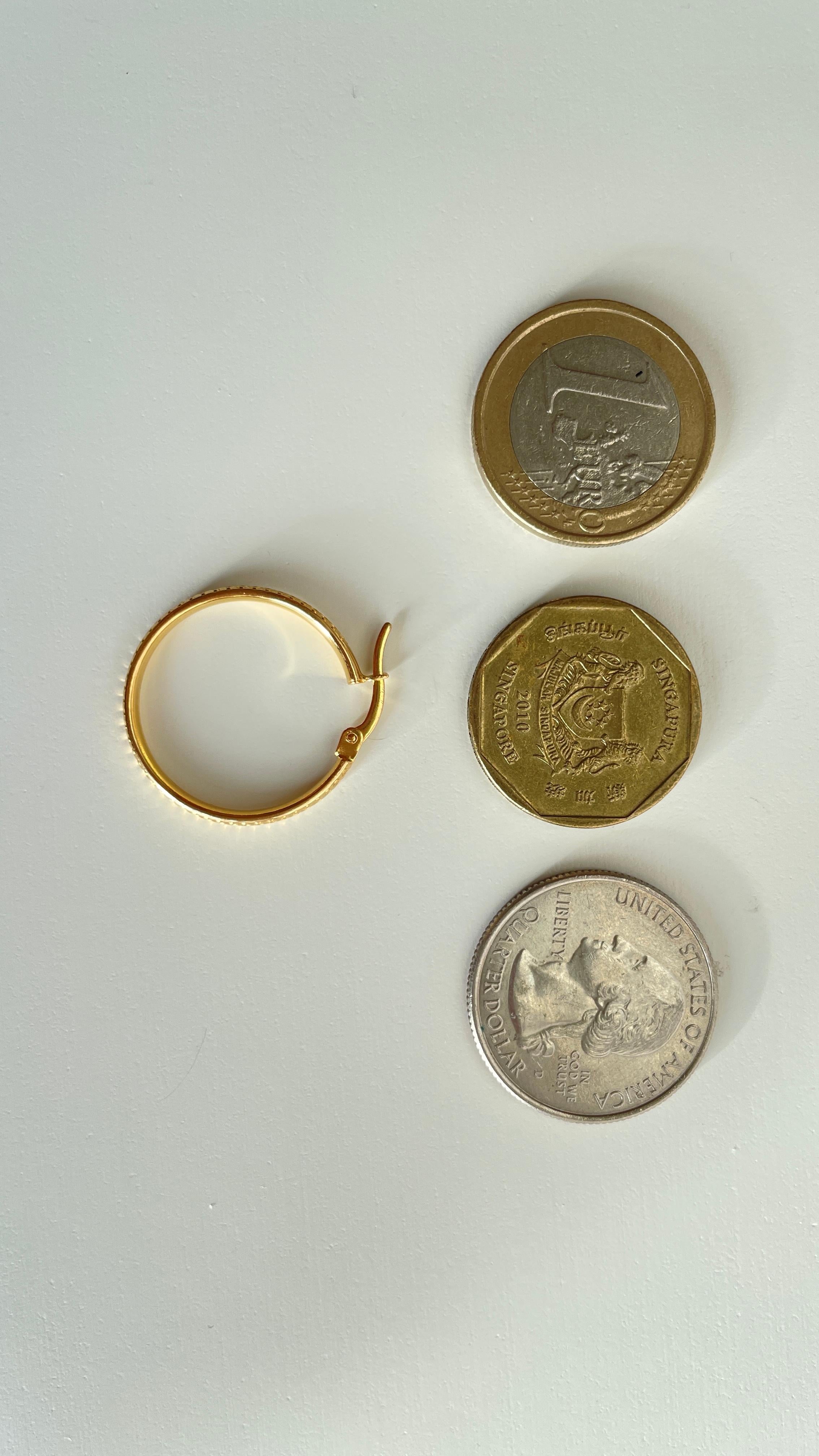 Créoles en or 22k - Or pur 916 (taille 20mm), 4.02g en vente 2