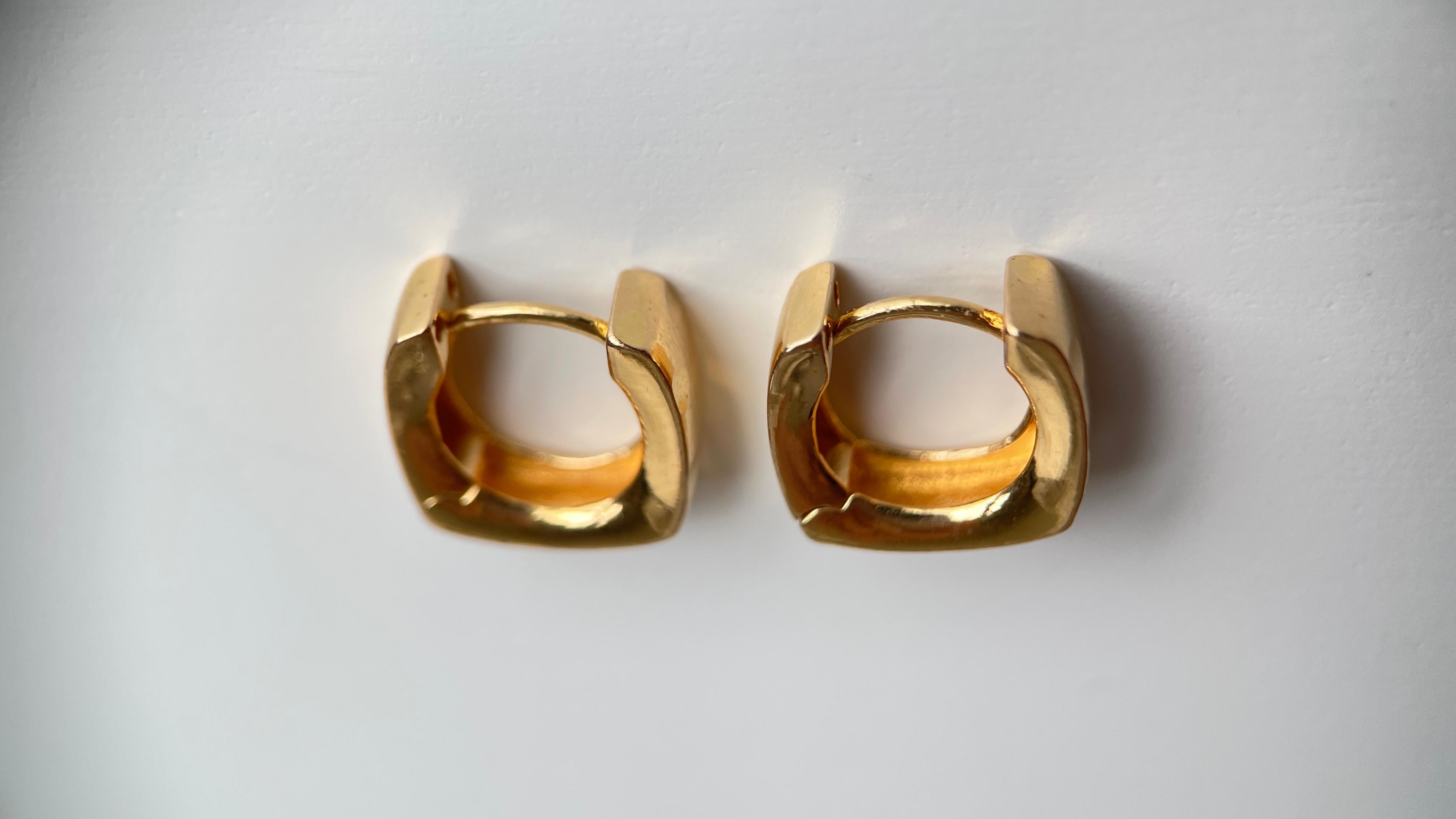 De las mujeres Pendientes de aro de oro 22k - Oro puro 916 (Tamaño 9mm) -4.26g en venta