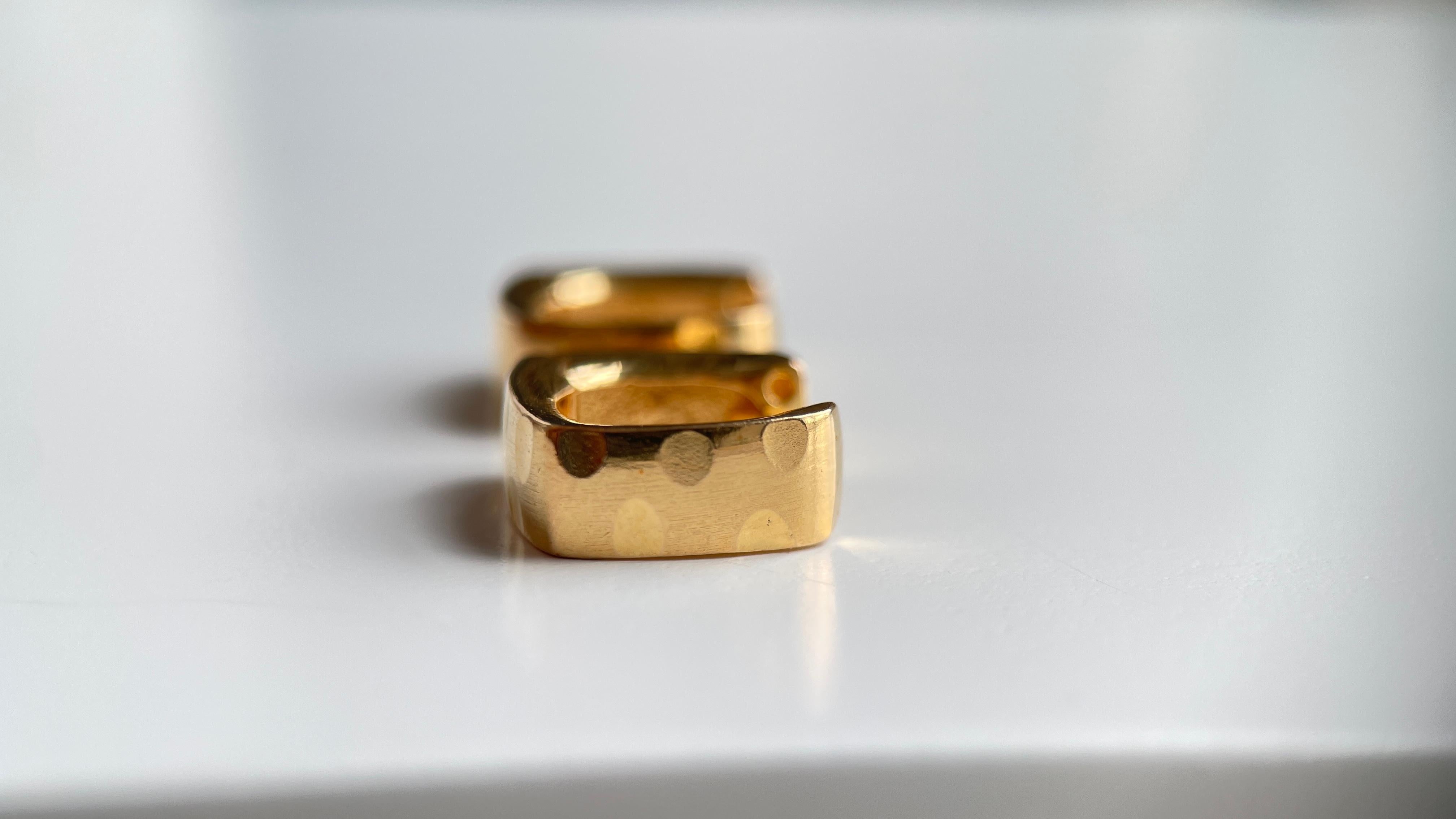 Pendientes de aro de oro 22k - Oro puro 916 (Tamaño 9mm) -4.26g en venta 1