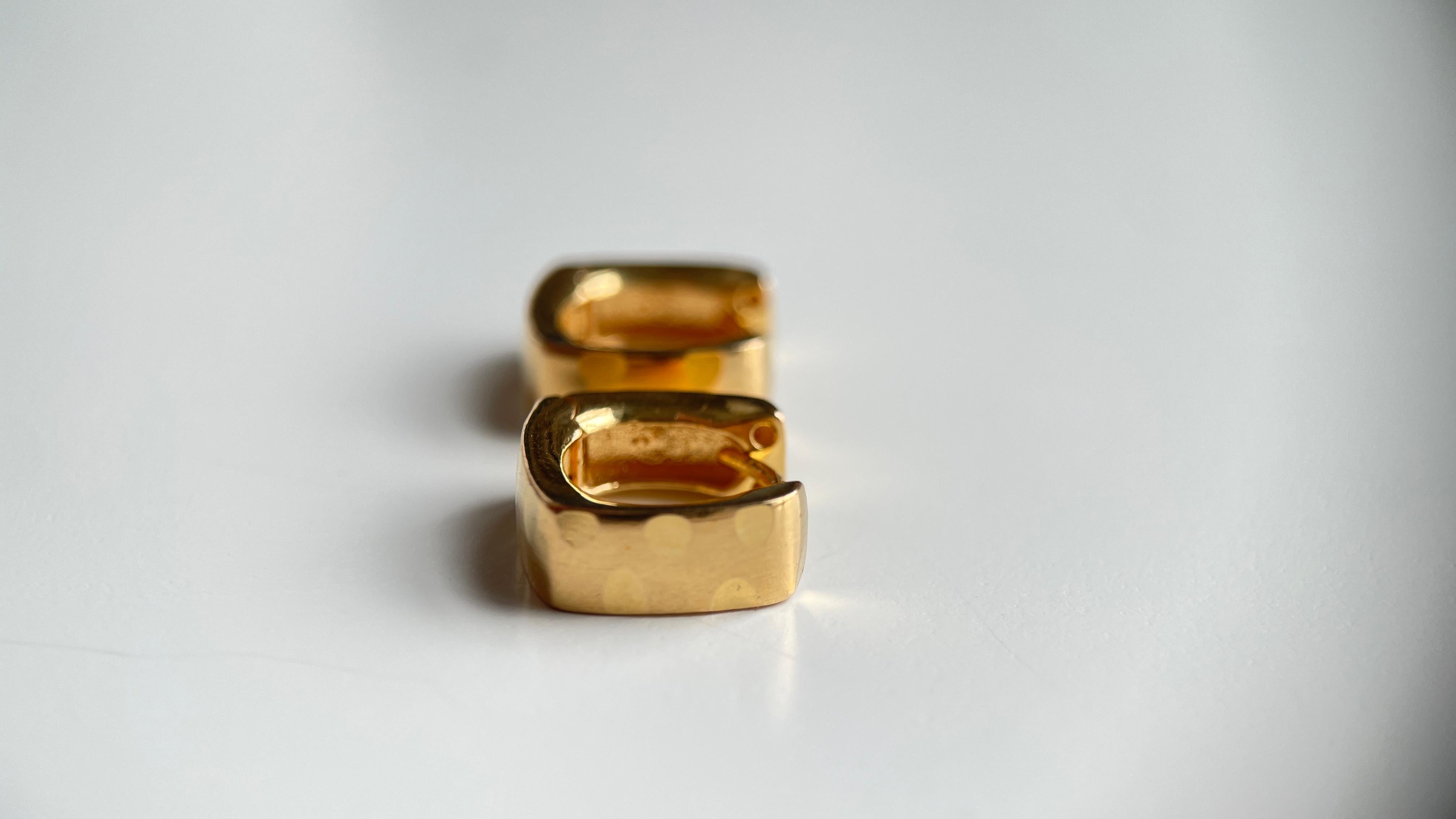 Pendientes de aro de oro 22k - Oro puro 916 (Tamaño 9mm) -4.26g en venta 2