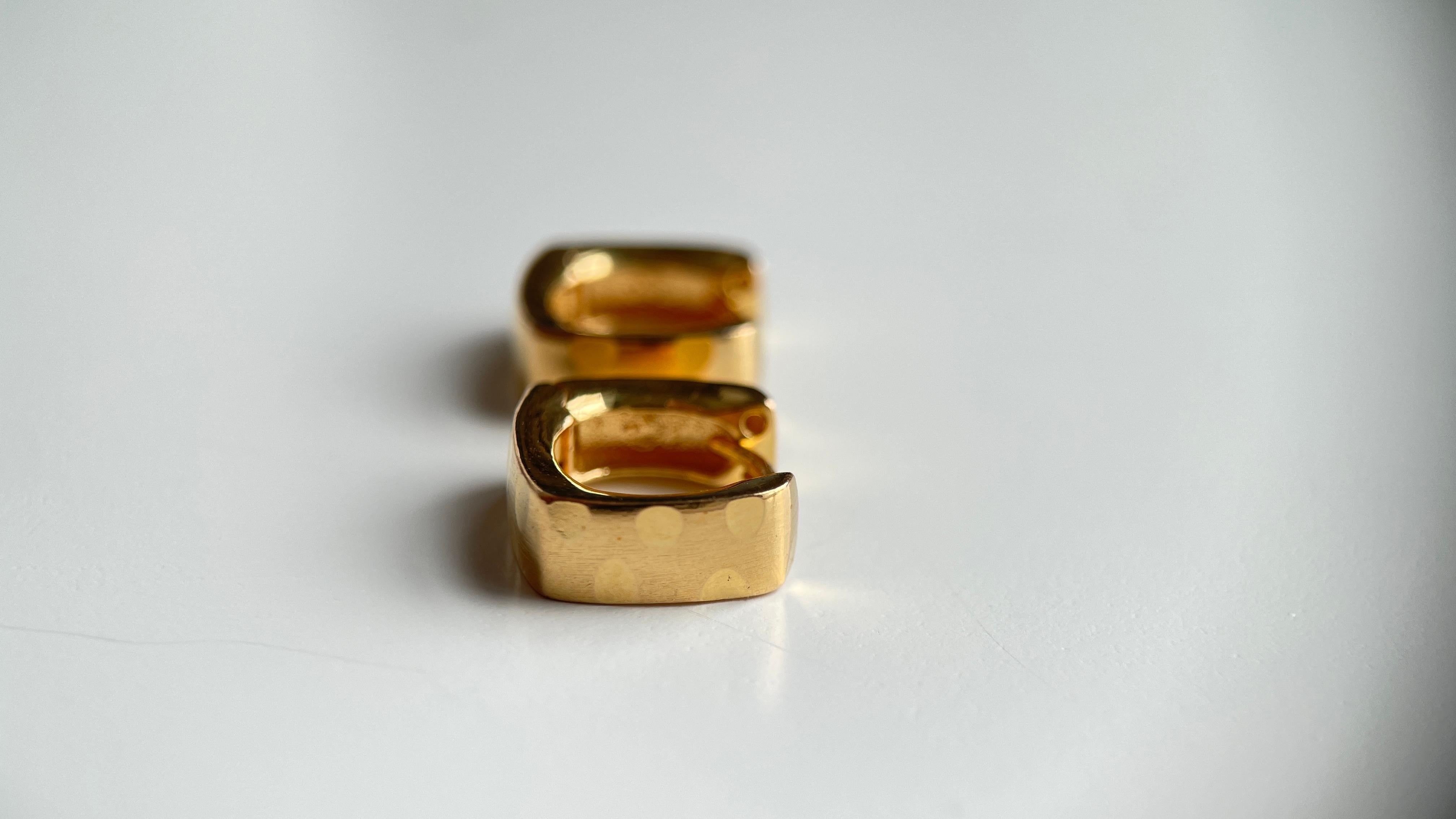 Pendientes de aro de oro 22k - Oro puro 916 (Tamaño 9mm) -4.26g en venta 3