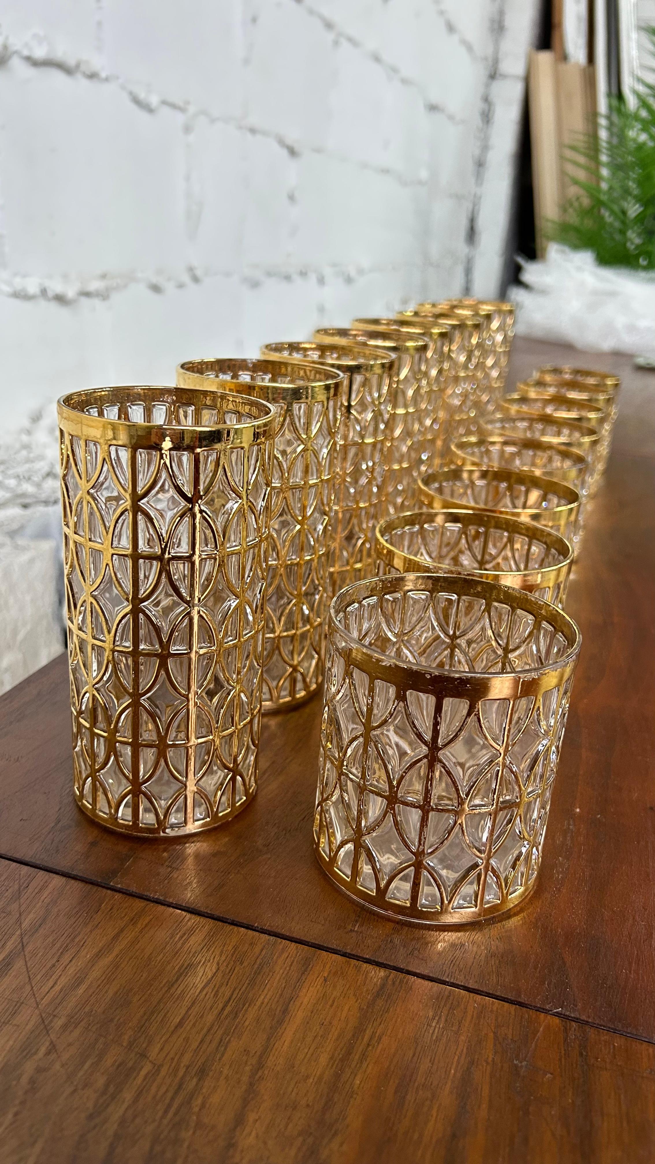 22k Gold Imperial Glassware/ Barware - 16-teiliges Set! 
Dieses Set enthält das Muster 