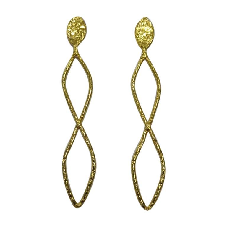 22k Gold Infinity Earrings For Sale