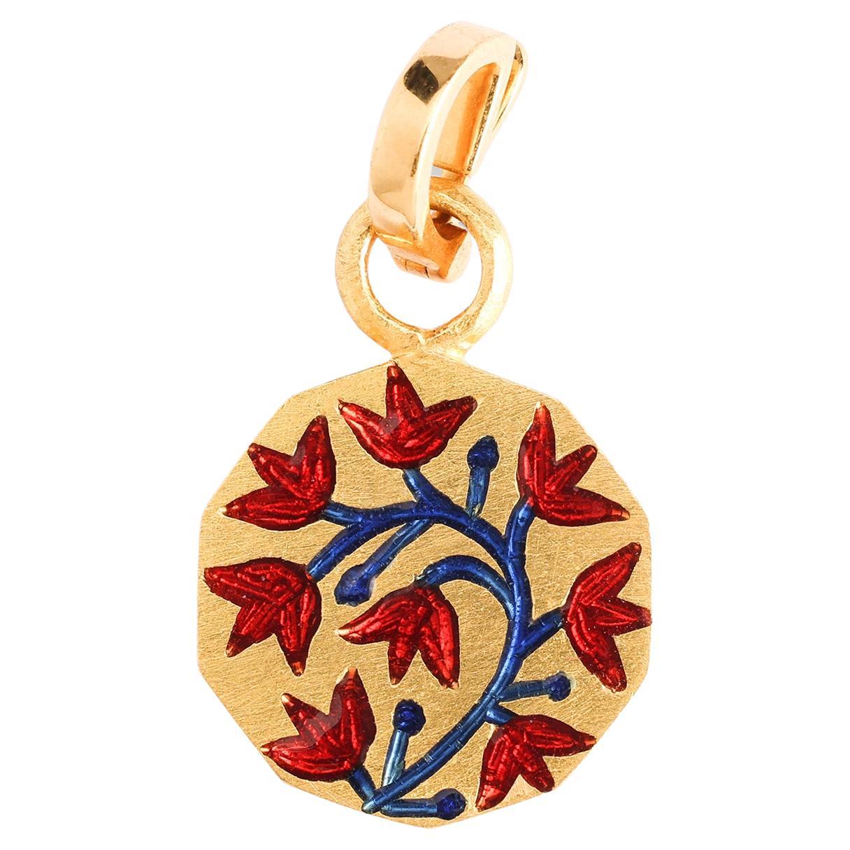 This 'Rosebush' Girih Reversible Initial Mohur Charm is a modern heirloom that encapsulates the power of self-expression, a tangible representation of your individuality, and a precious keepsake to be cherished for generations to come. 

From