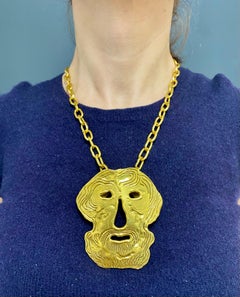 Collana con ciondolo figurato Jean Mahie in oro 22k