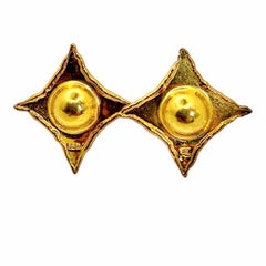 Boucles d'oreilles Jean Mahie en or 22 carats, motif « Starburst »