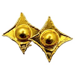 Boucles d'oreilles Jean Mahie en or 22 carats, motif « Starburst »
