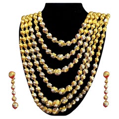 22K Gold Necklace / Earrings Set Dubai Collection