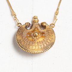 22 Karat Gold Perfume Vial Pendant Necklace India