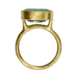 Margery Hirschey 22 Karat Gold Ring with 5.09 Carat Oval Emerald
