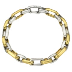 David Tishbi 22K Gold & Silver Alternate Links Chain Bracelet