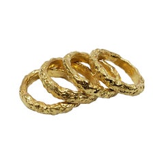 Used 22k Gold Chunky Foil Stacking Rings by Tagili