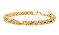 22K Gold Tri-Tone Bracelet from Dubai Yellow White & Rose Gold 12.60 Grams Total