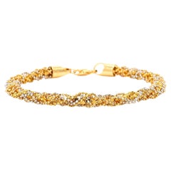 22K Gold Tri-Tone Bracelet from Dubai Yellow White & Rose Gold 12.60 Grams Total