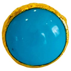 22k Gold Turquoise Cocktail Ring, by Tagili