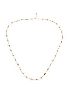 Cadena de oro de 22k hecha a mano con zafiros talla rosa