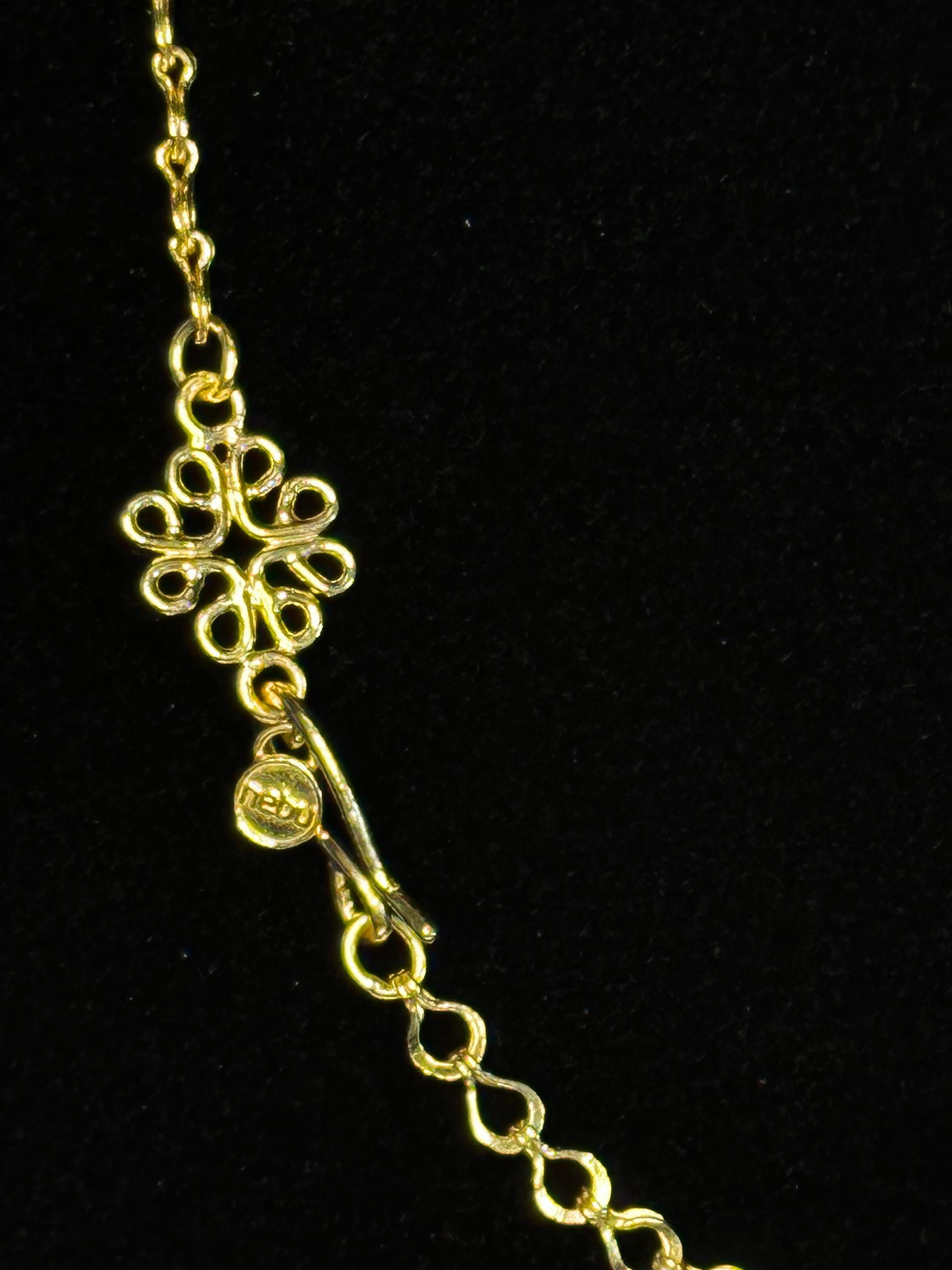 Classical Roman 22k Gold Mai's Roman Necklace For Sale