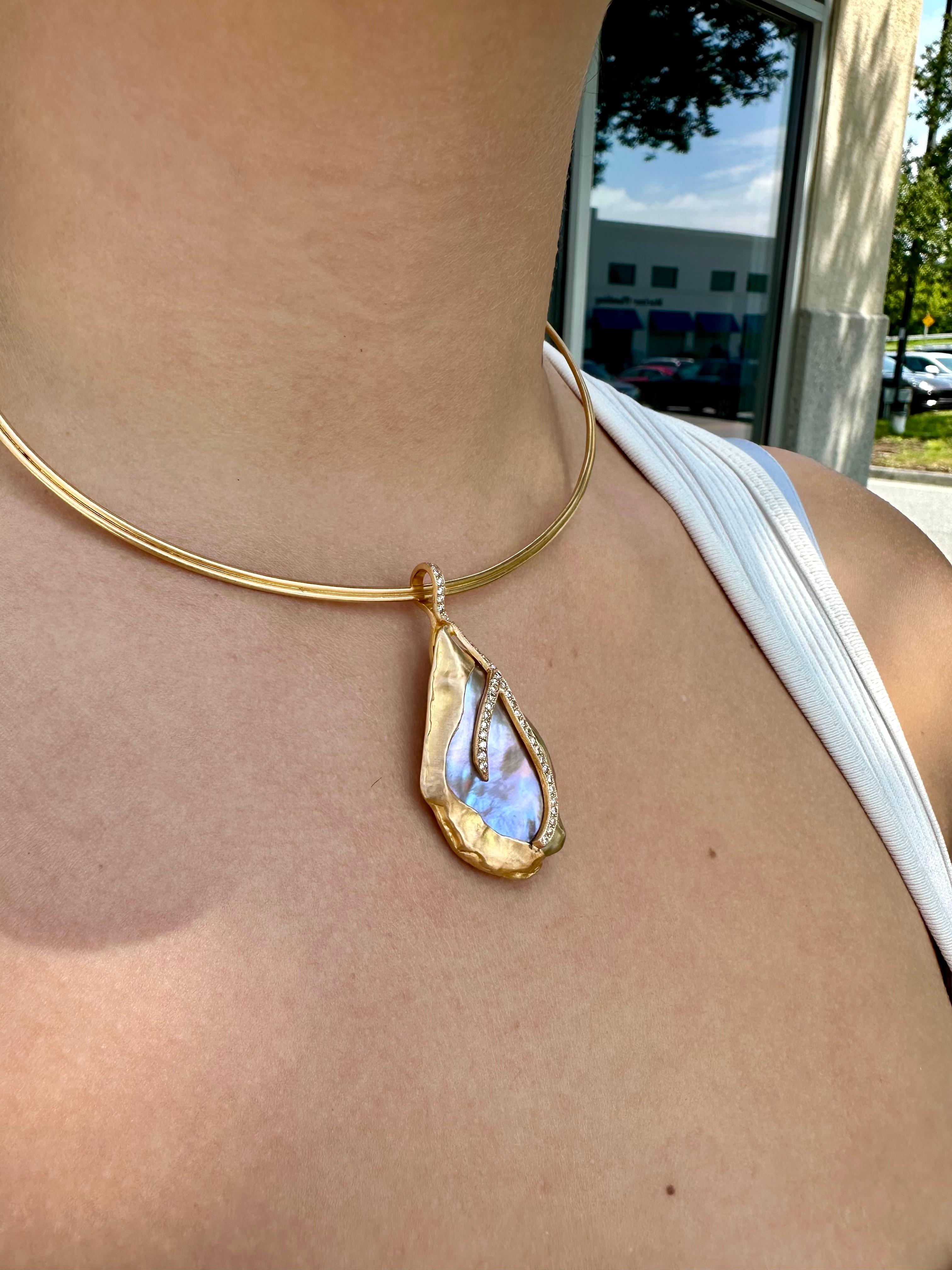 22K Rose Gold and Pink Freshwater Pearl 