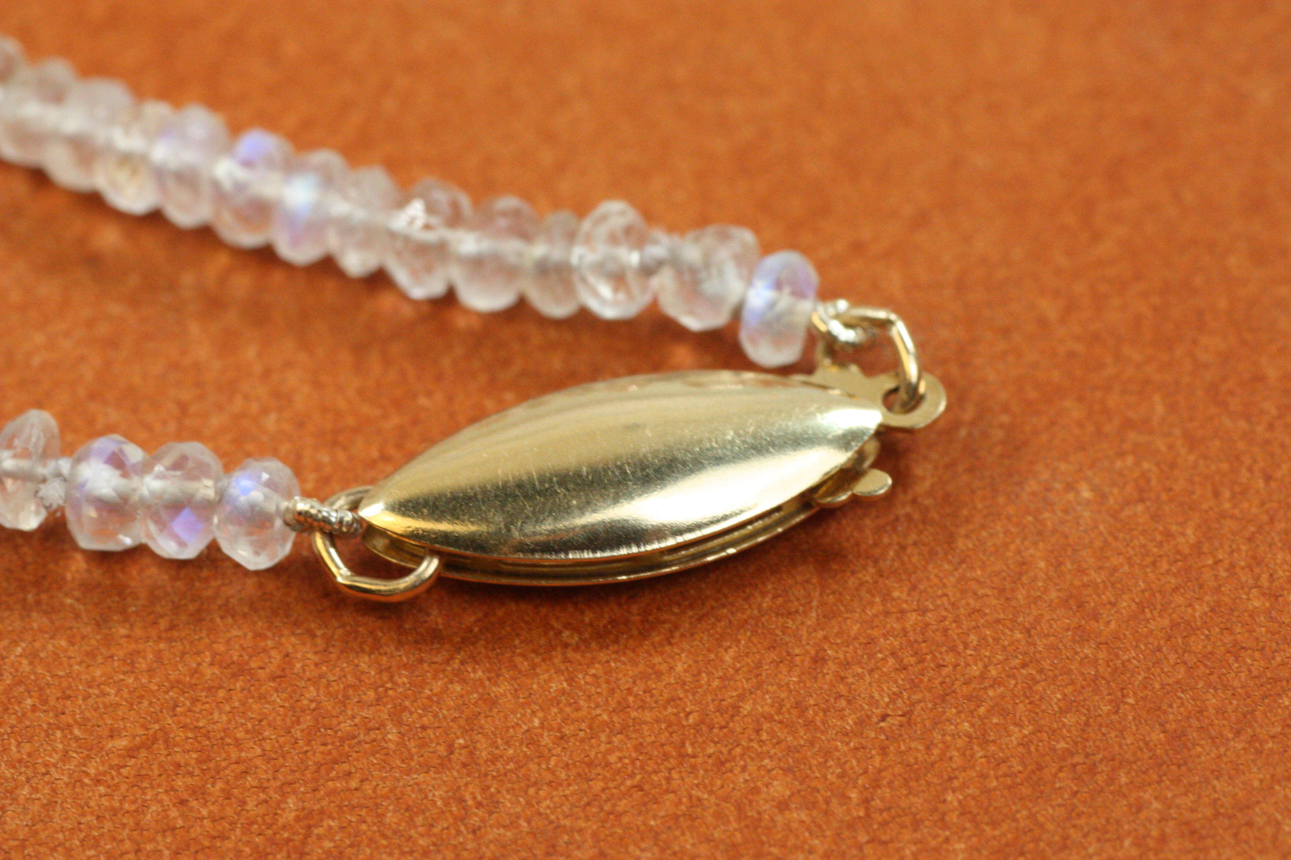 22K Sun Disc Moonstone Beaded Necklace – Pearls, Gold Nuggets, Egyptian Revival For Sale 2