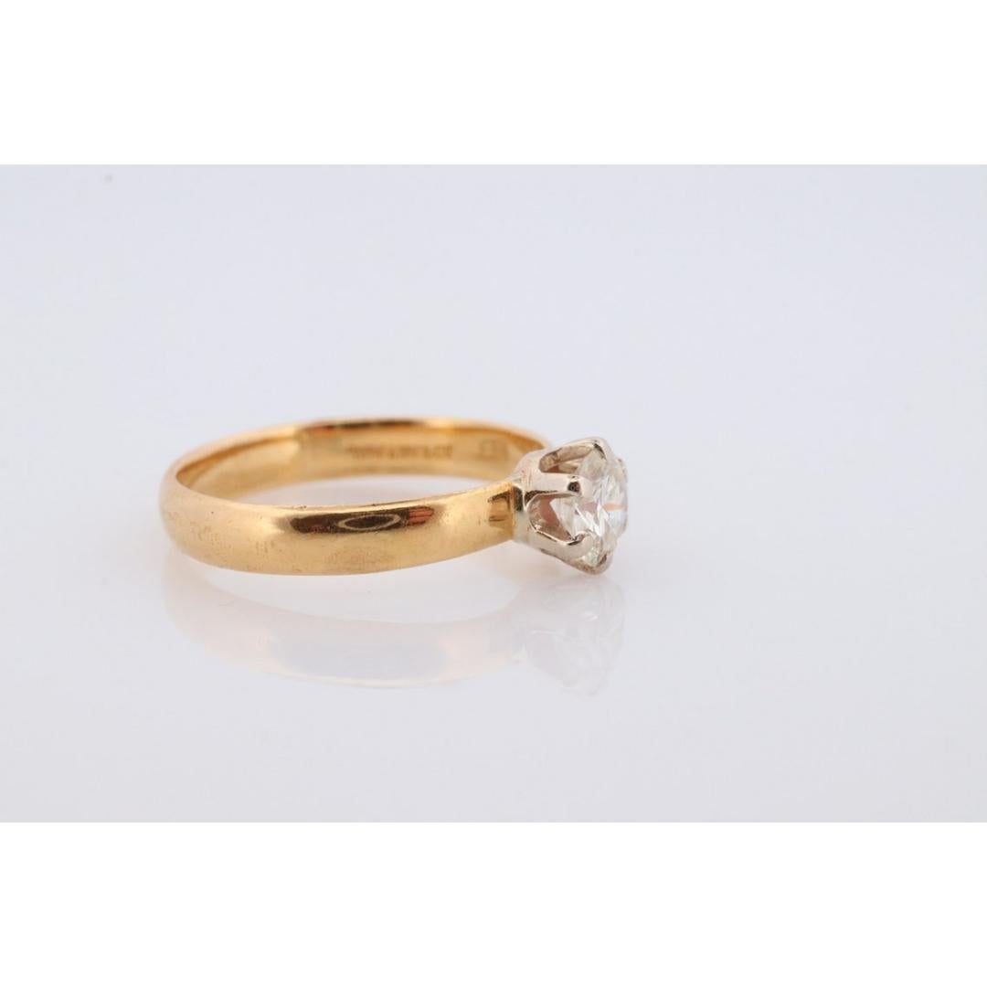 Women's or Men's 22k Tiffany and Co. Diamond solitaire. Diamond rated at 0.50ct. Extremely rare. For Sale